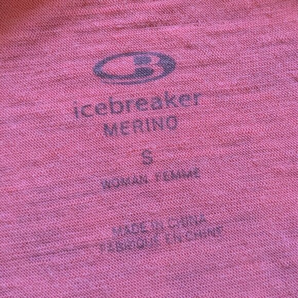 Icebreaker Short Sleeve Shirt Pink Tshirt Top Wool Round Neck Small - Picture 4 of 7